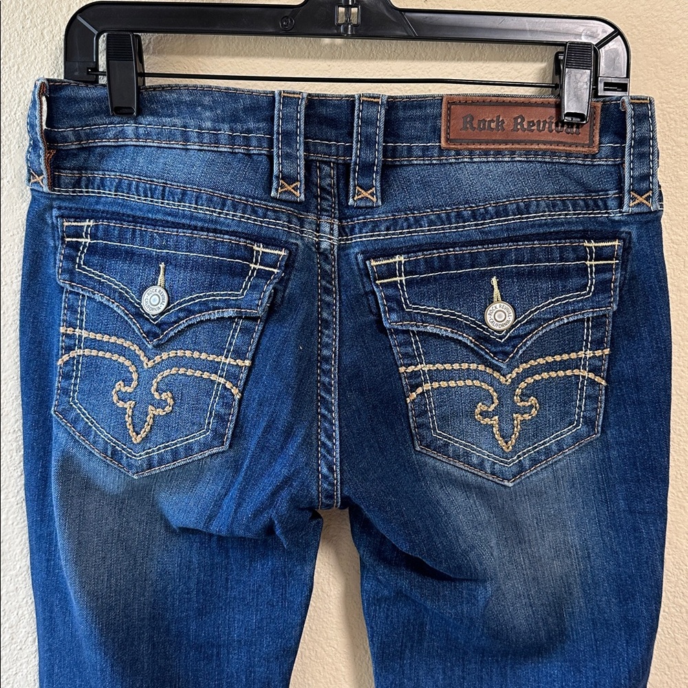 Rock Revival Distressed Skinny Jeans Size 28 - Picture 6 of 6